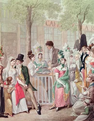 Die Terrasse des Café de la Rotonde im Jahr 1814